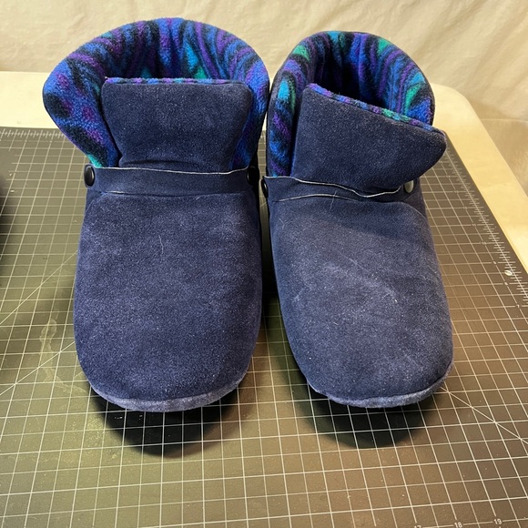 GUC LLBean navy suede unisex slippers with removable insoles. - Picture 5 of 6